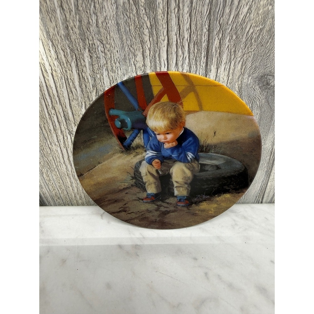 Donald Zolan The Thinker Miniature Collector Plate‎ Pemberton & Oakes 1991 3.25"